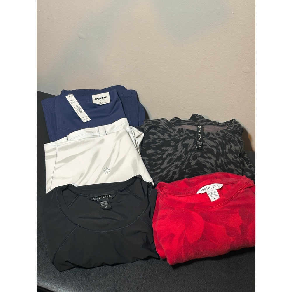 Athleta & PINK Activewear Lot 5pc Size Medium
